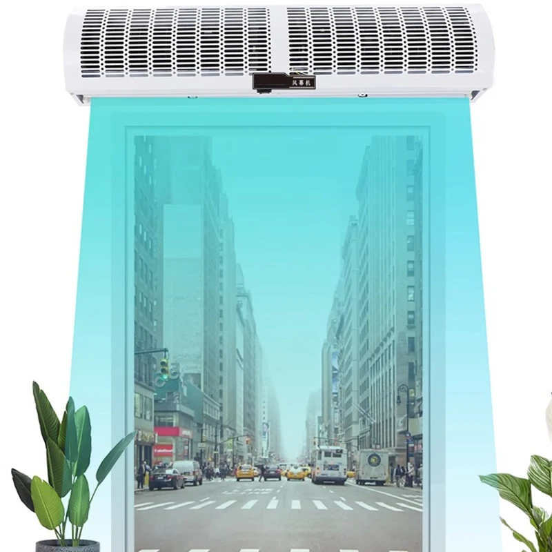 Puertas de aire comerciales con Control remoto, máquina de cortina de aire, Nano pintura en aerosol, silencioso, ahorro de energía, bajo Noi, 90CM-180CM