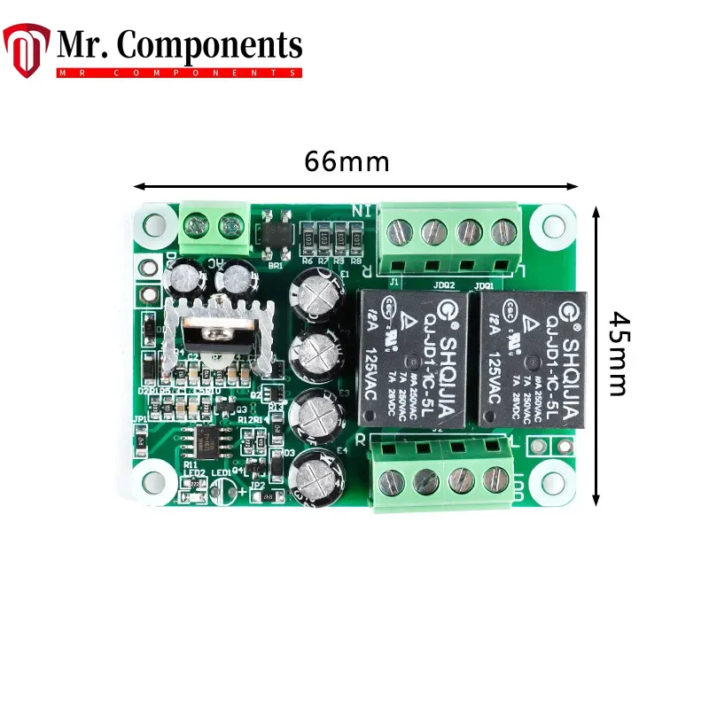 1PCS Double Channel Stereo Amp Power Amplifier Speaker Protection Board Module Boost Delay DC Protect Sensitivity Adjustable