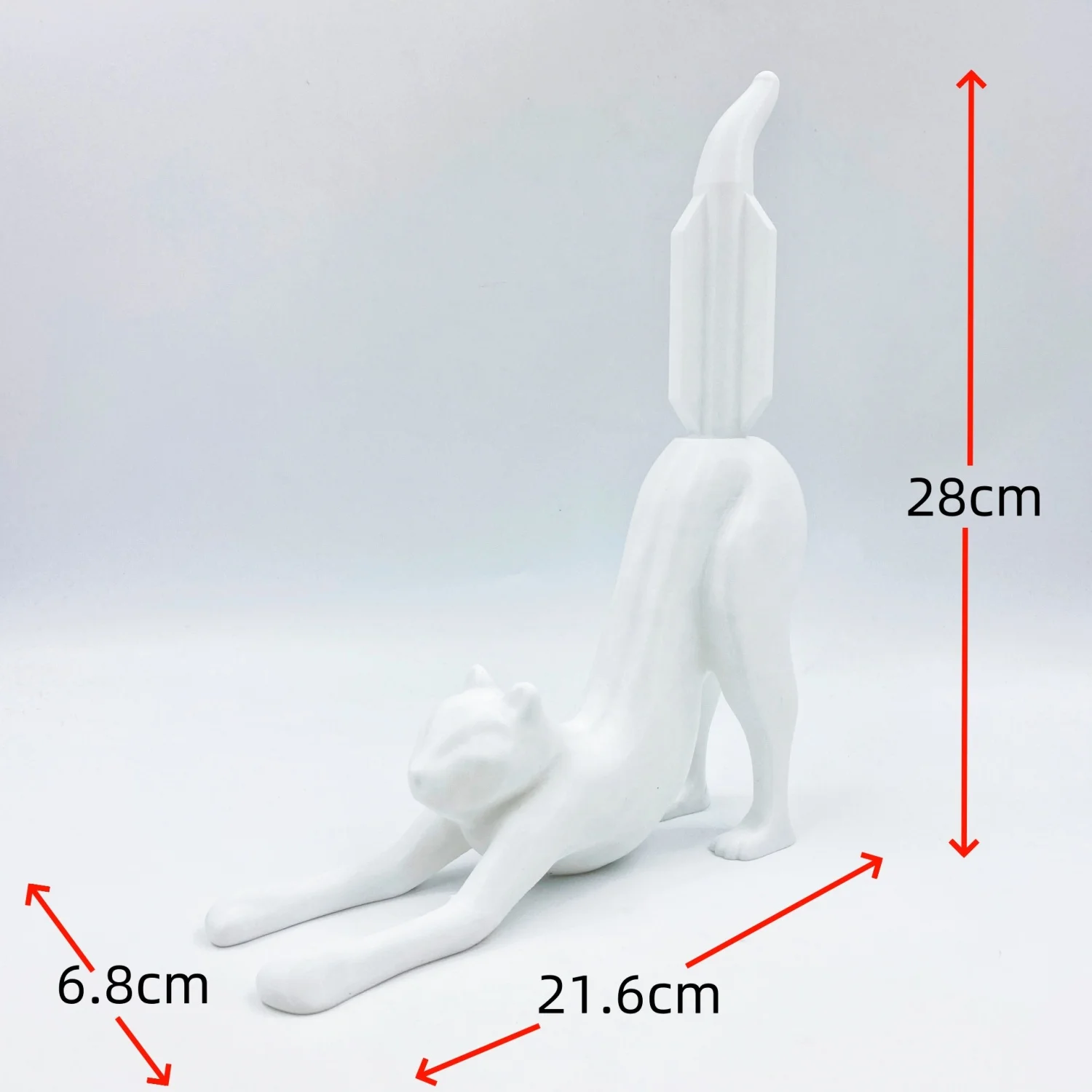 3D Printing Cute Lazy Cat Statue,Stretching Lazy Cat Model,Paper Roll Holder,Practical and Convenient Plastic Crafts Decoration