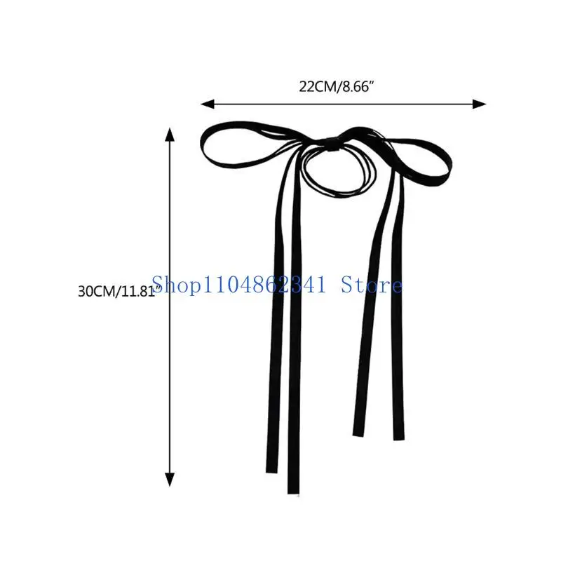 Dây buộc tóc nơ lớn 5asd sành điệu Phụ kiện tóc ruy băng dài thời trang dành cho nữ