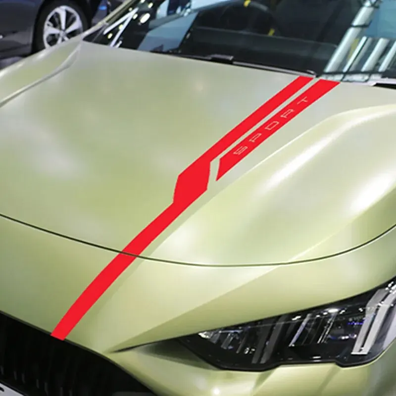 100cm Car Hood Bonnet Sticker Car Sticker Non Fading For Audi BMW Nissan Toyota Jeep Hyundai Sport Auto Decor Decal Universal image 3