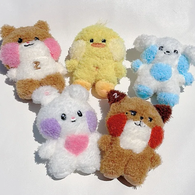 12CM ZB1 Cartoon Animal Stuffed Plush Toys Key Keyring Pendant ZEROBASEONE ZhangHao KimGyuVin Fans Gift