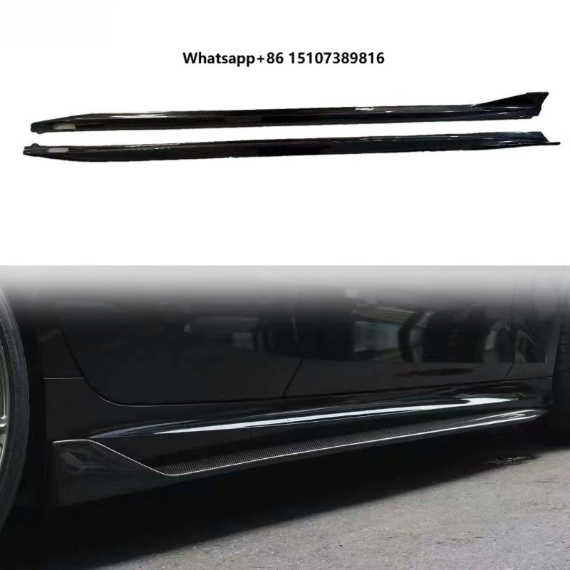 New  Style High Quality Carbon Black Fiber Screw-On Side Skirts Excellent Fitment for 3 Series G20 Retrofit/Upgrade
