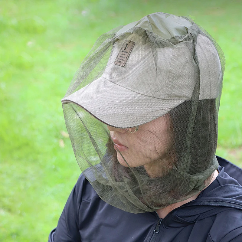 야외 낚시 모자 모기 방충 정원 양봉 모자 캠핑 벌레 방지 메쉬 헤드 네트 얼굴 보호 모자 낚시 모자 네트