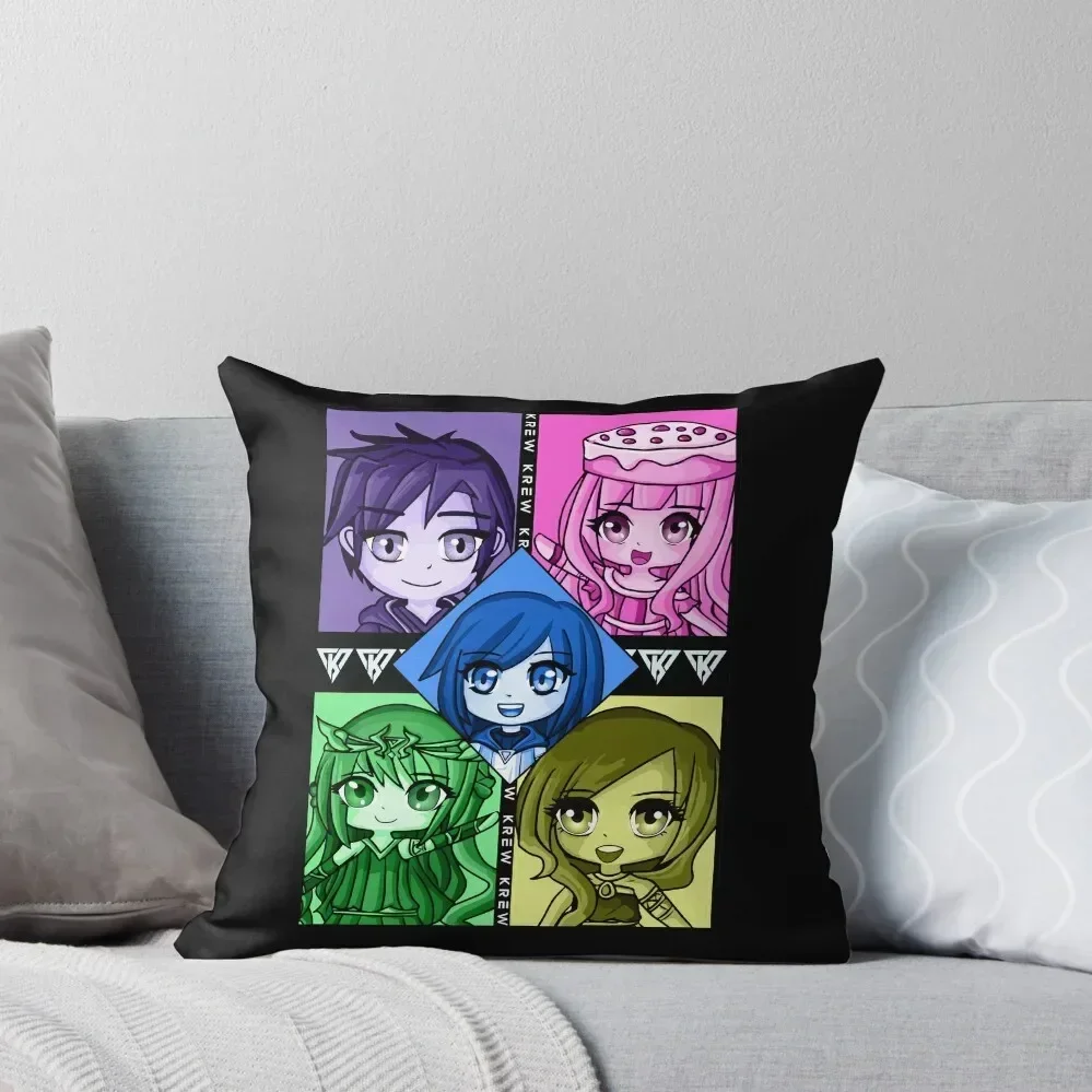 

Aesthetic Funneh Krew Throw Pillow Cushion Cover For Sofa anime girl pillow