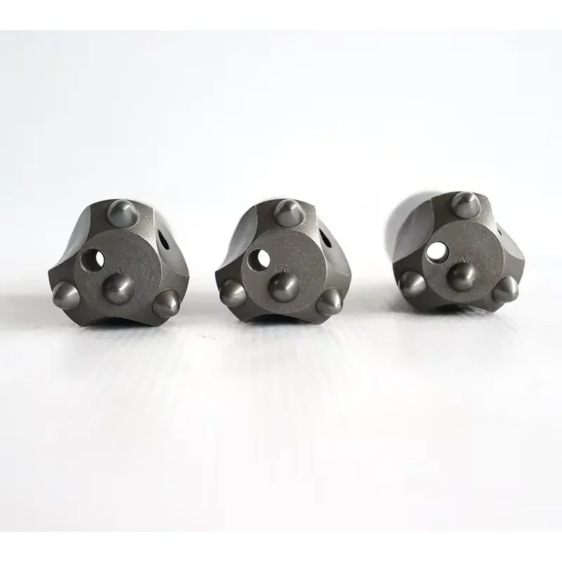 7-Tooth Ball Tooth Drill Bit 38mm Hex Shank Multipurpose Air Drill Bit for Gold Iron Ore Coal Rock Drill Steel Mining