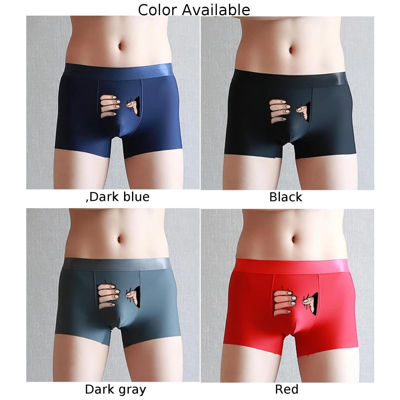 Men Underwear Men\'s Ice Silk Men\'s Boxer Briefs Funny Panties Personality Cartoon Boxer Shorts Soft Breathable Boxershorts