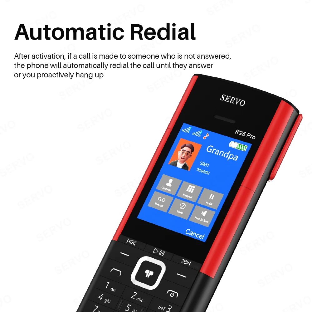 Imagem -06 - Pro Mobile Phone Dual Sim 2ggsm Tws Super Sound Blacklist Bluetooth Velocidade Dial Auto Call Record Torch Original Servo-r25