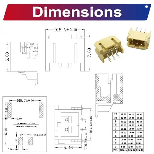 Imagem -05 - Jst-jogo do tipo Conector do Ângulo Direito Cabeçalho Ph2.0 Smt Passo Jst mm Jst-ph Ph2.0-smt-r a 85 Pcs