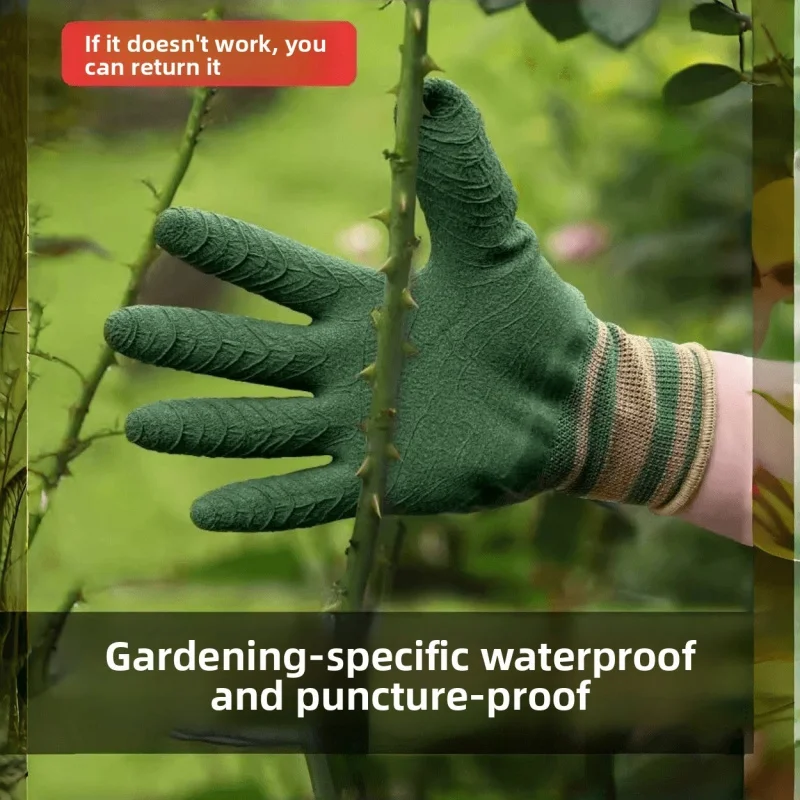 Gardening gloves are puncture-proof, waterproof, and wear-resistant, suitable for picking chestnuts, florists, gardeners, and pl