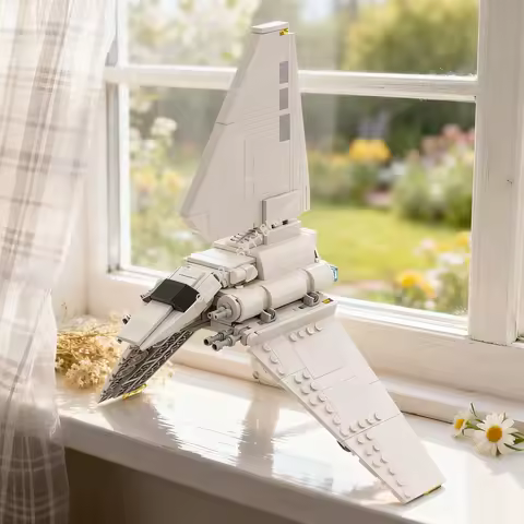 389pcs MOC Star Battle Midi Lambda Class Shuttle Model Building Blocks Construction Creative Christmas Gifts Idea Toys Education