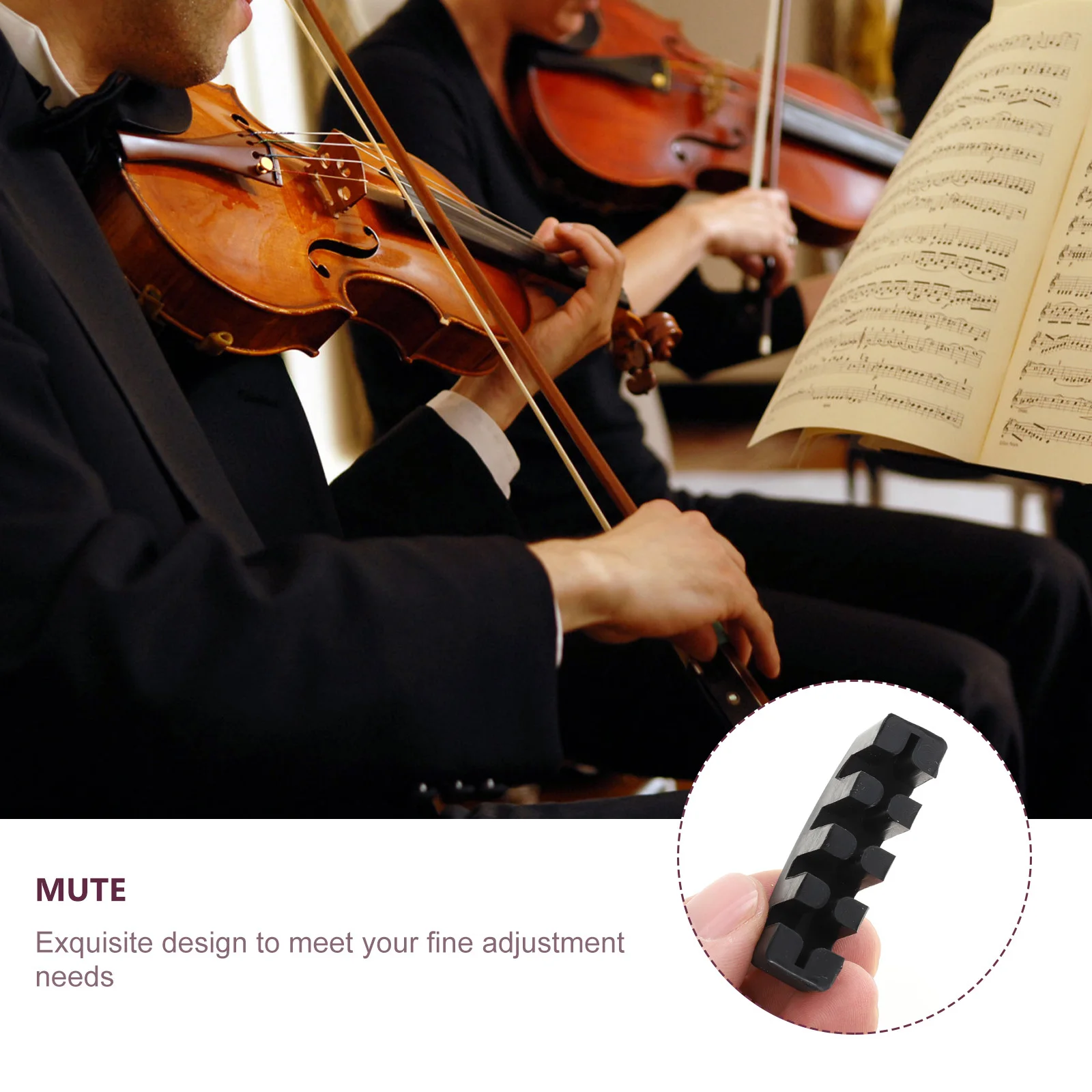 

4Pcs Violin Silencers Practice Mute Professional Rubber Violin Accessories for Silent Playing Durable Lightweight