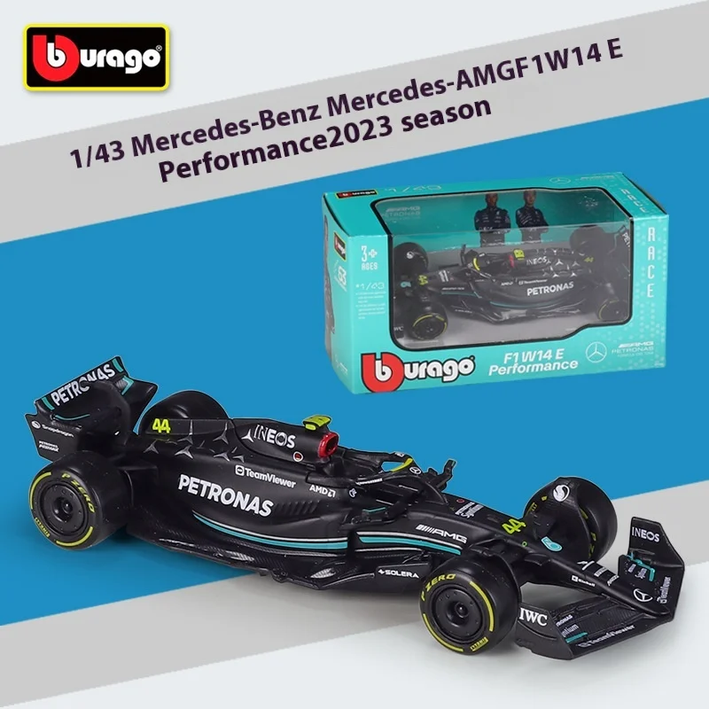 F1 Mercedes-Benz AMG Team W14E is 1:43 taller than the United States in the 2023 season. Car simulation alloy car model toy orna