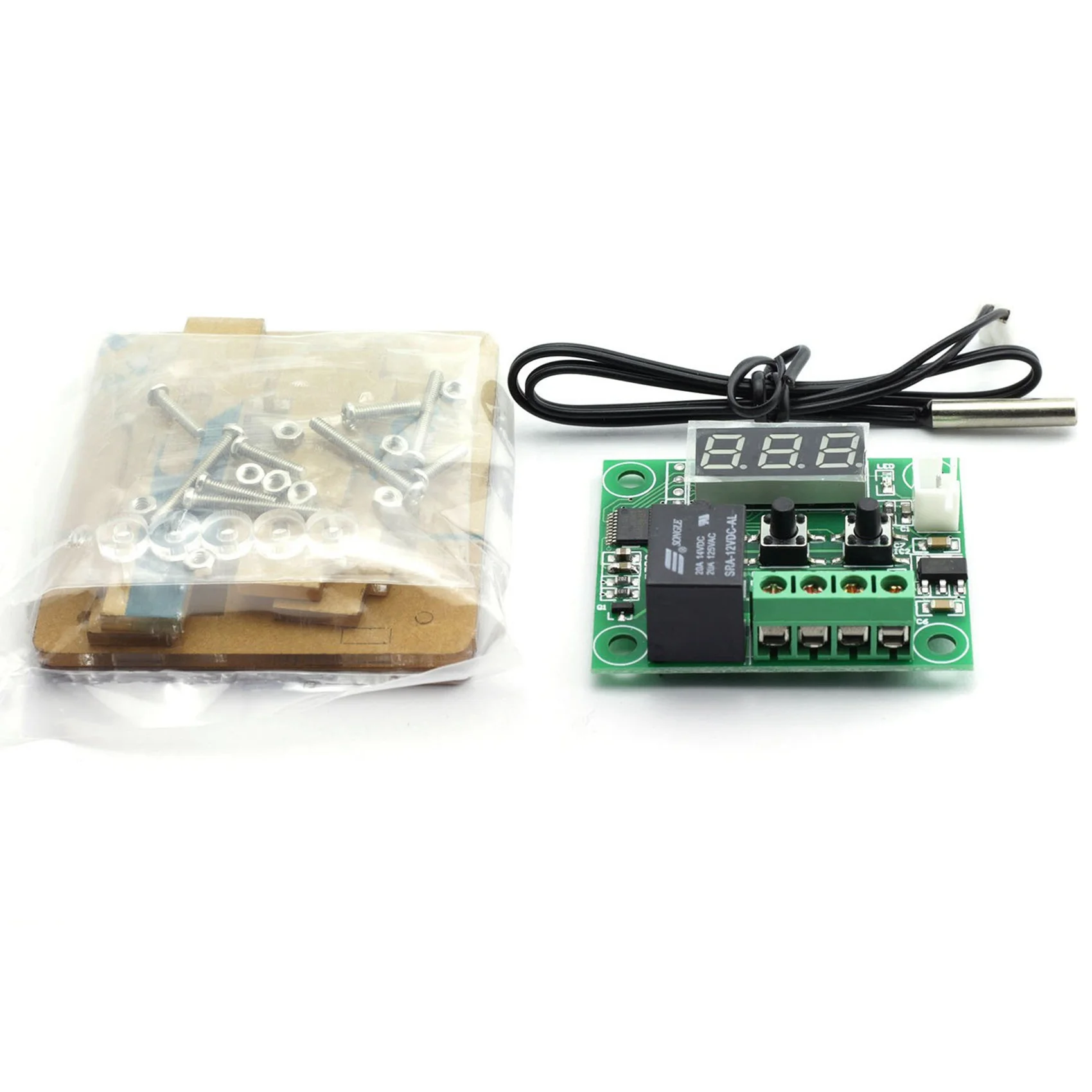 AS95-2X W1209 DC 12 В термостат переключатель контроля температуры термометр контроллер с цифровым светодиодным дисплеем с чехлом