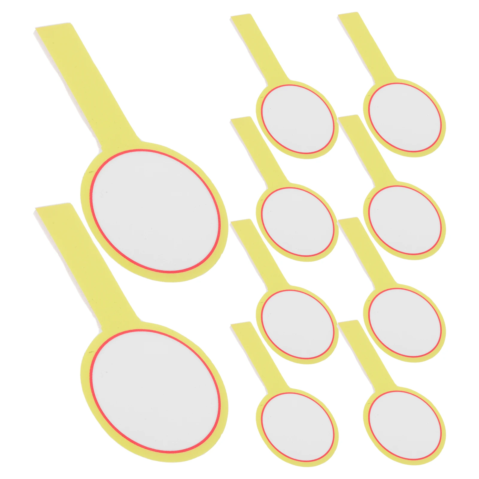 

10 Pcs Handheld Whiteboard Small Dry Erase Boards Blank Voting Paddle Writing Answer Classroom Auctions Paddles Student White