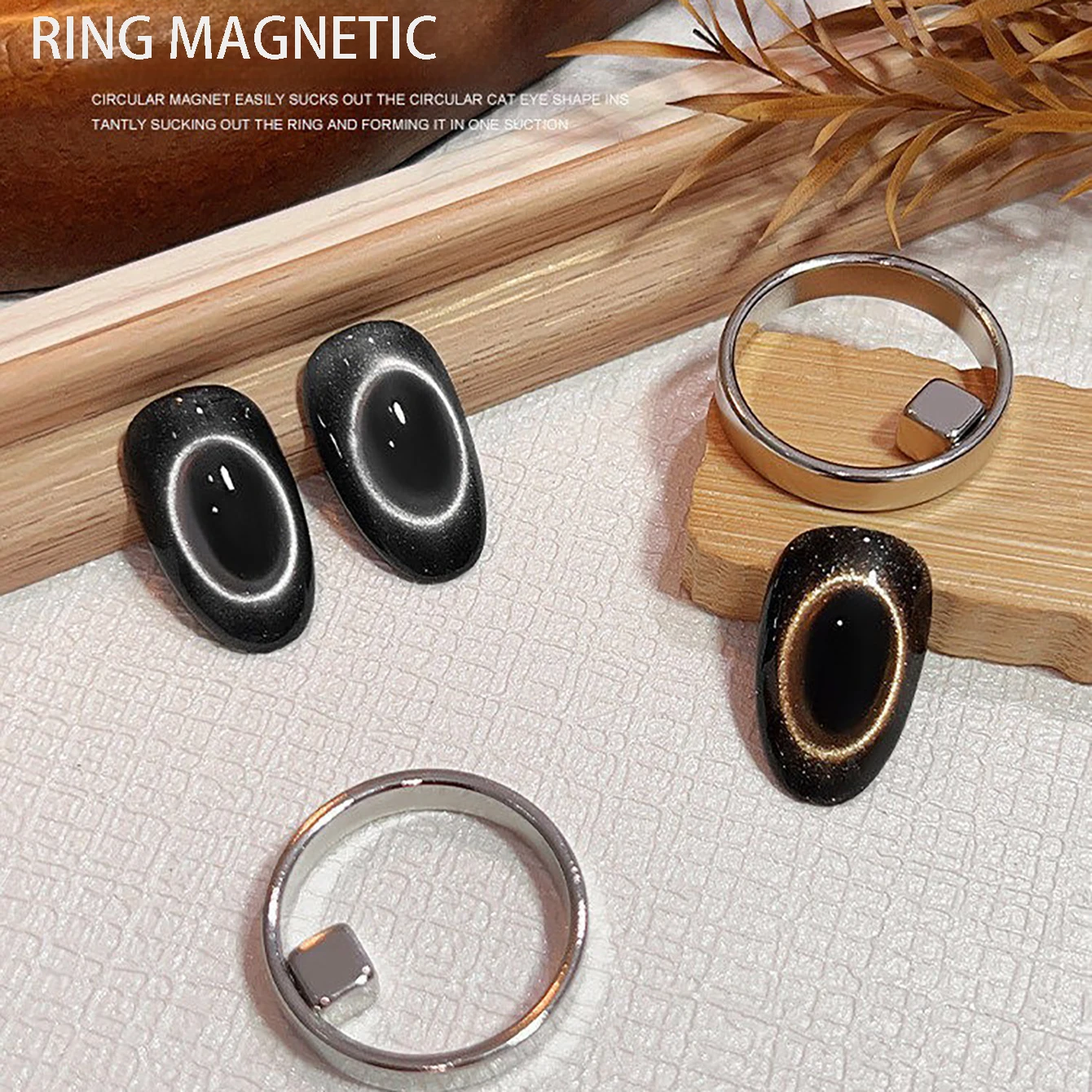 2026 Trending Strong Magnetic round Nail Art Tool Hollow Cat Eye Manicure Helper Quick-Absorb for Beginners