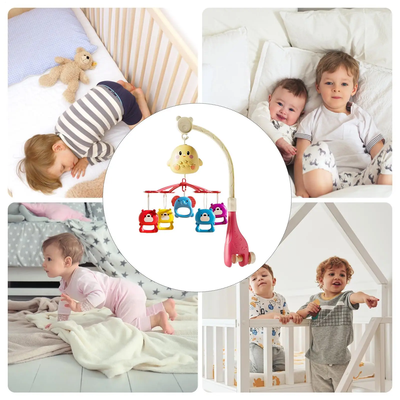 Wieg Muzikaal Mobiel Babymobiel Met Afstandsbediening Roterend Fopspeen Speelgoed Voor 0-18 Maanden Meisjes Jongens Bed Spelen Decor Kinderwagen Cot