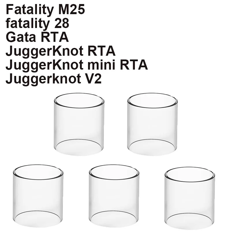 

ПРЯМЫЕ стеклянные трубки 5 шт. для qp Fatality M25 fatality 28 Gata RTA JuggerKnot mini RTA Juggerknot V2 стеклянный резервуар