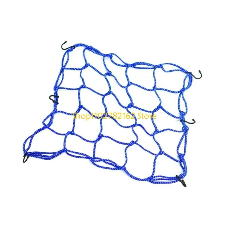 

547B Reflection 16inX16in Cargo Net Featuring 6 Adjustable Hook & Tight Luggage Storage Organizers Net for Helmet