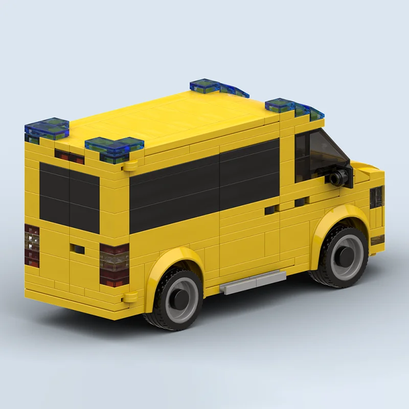 Moc Building Blocks Dutch Panel Van Ambulance Technology Modular Bricks Model Gifts Christmas Toys DIY Sets Assembly！
