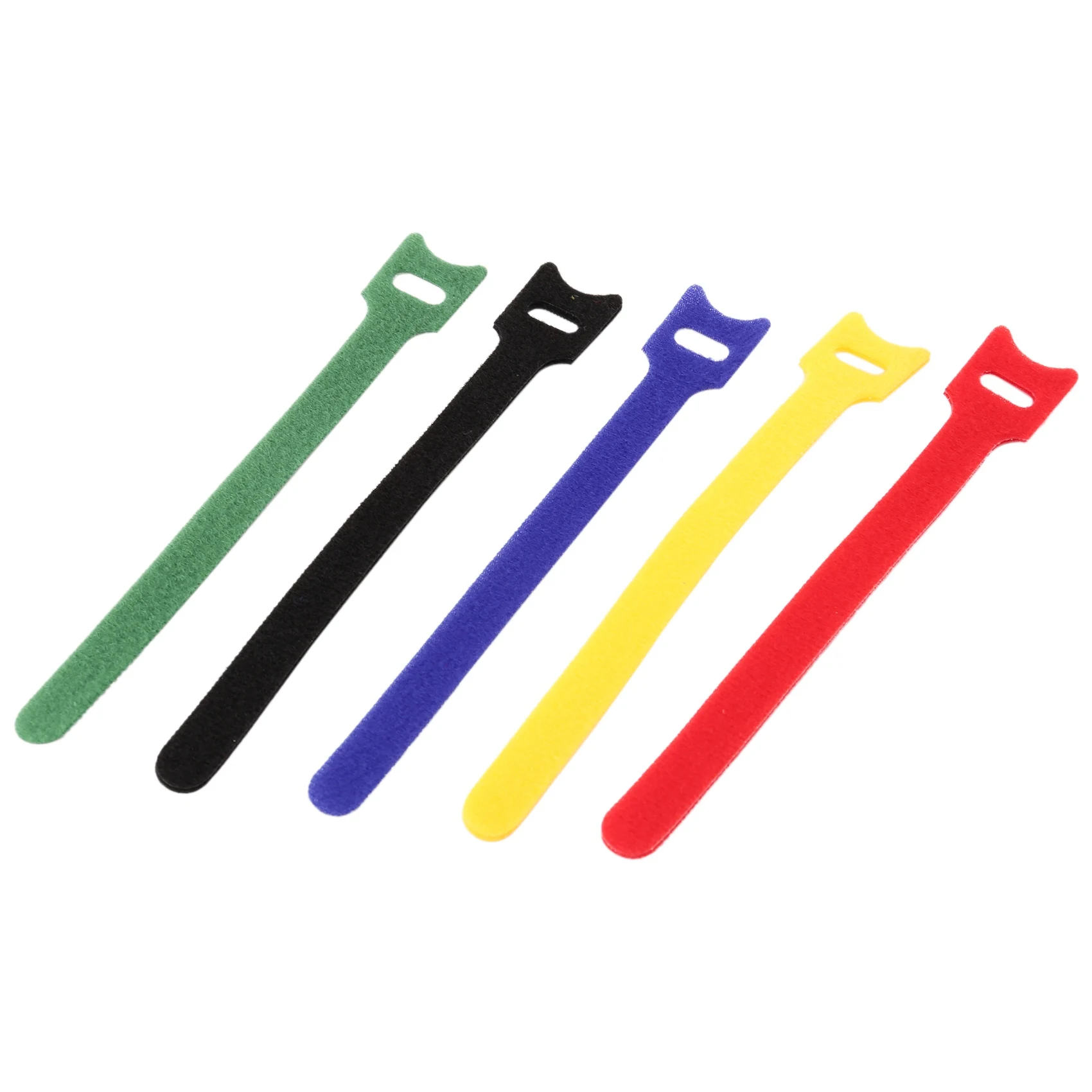 Reliable50pcs Herbruikbare Kleur Mengen Kabel Koord Riem Haak Lus Ties Tidy Organizer Tool Fastener Management