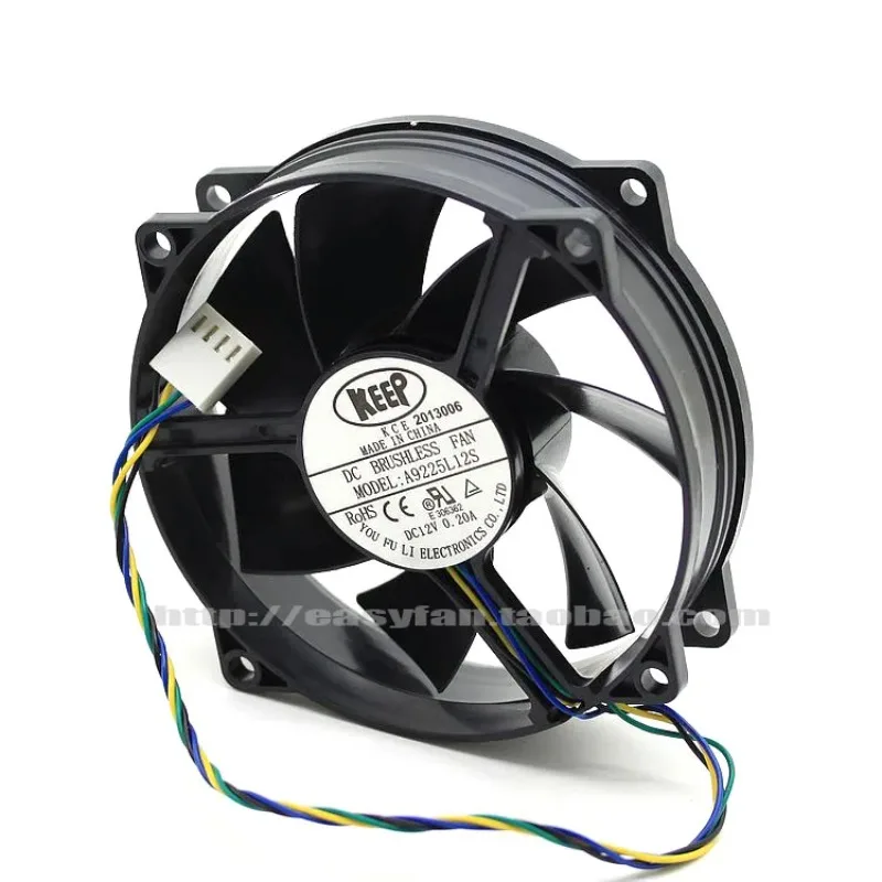 JFG For  KEEP 9225 A9225L12S 4PIN PWM Temperature control cooling fan