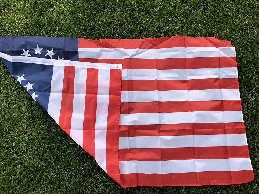 Bandera Betsy Ross - 13 estrellas, poliéster, doble cara 90x150 cm - imagen 3