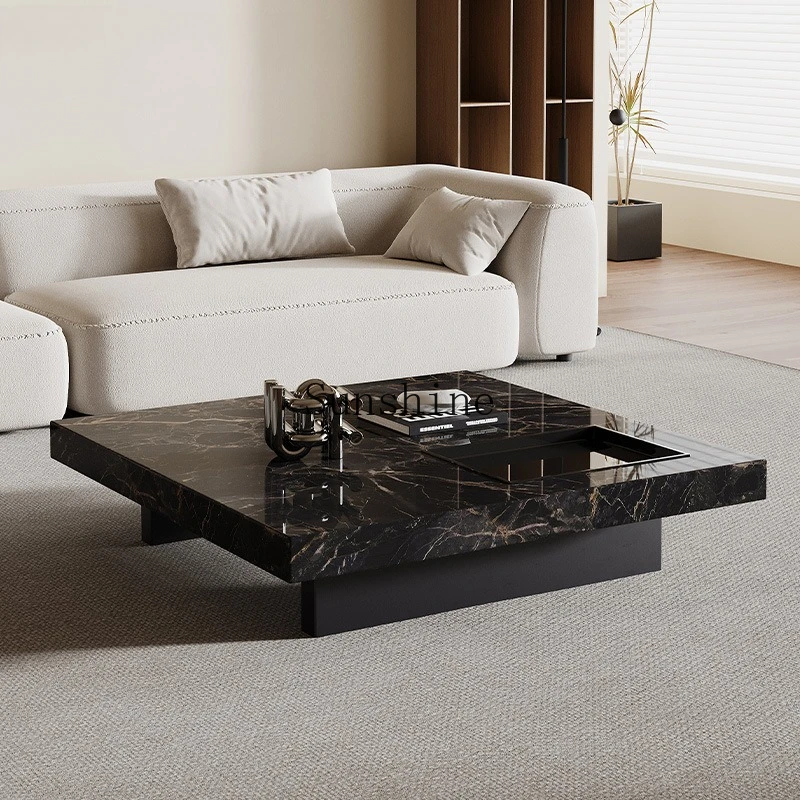 

Italian light luxury high-end suspension living room multi-functional tea table