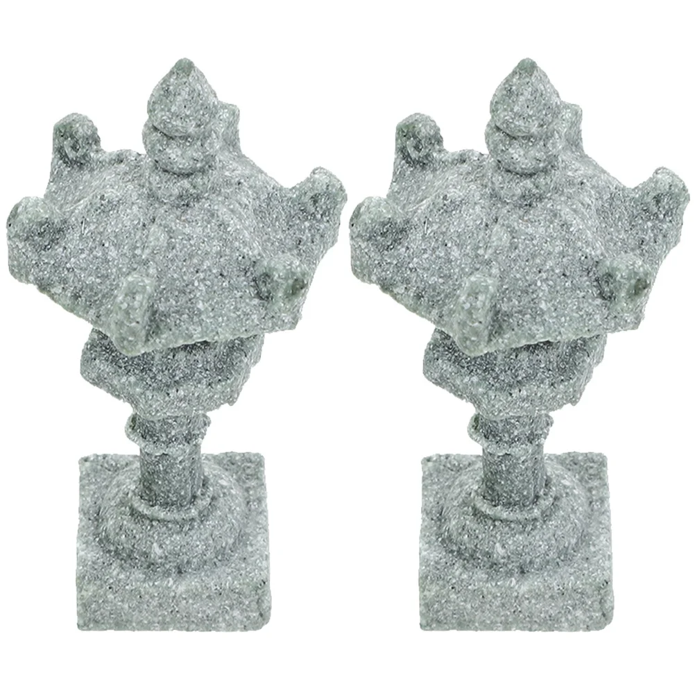 

2pcs Mini Zen Tabletop Ornament Garden Statue Zen Garden Decor For Bonsai Yard Tabletop Ornament Landscape Decoration