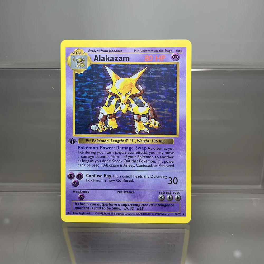 PKM Fossil/Base Set PROXY Cards Charizard Venusaur Blastoise Game Collection Cards Game Toys Card Hobbies