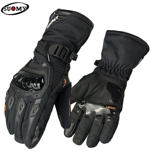 Imagen 1 del producto SUOMY Guantes de motocicleta para hombre, impermeables, a prueba de viento, cálidos para invierno, Guantes de motociclista, Guantes de Moto con pantalla táctil, Guantes de Moto Gant