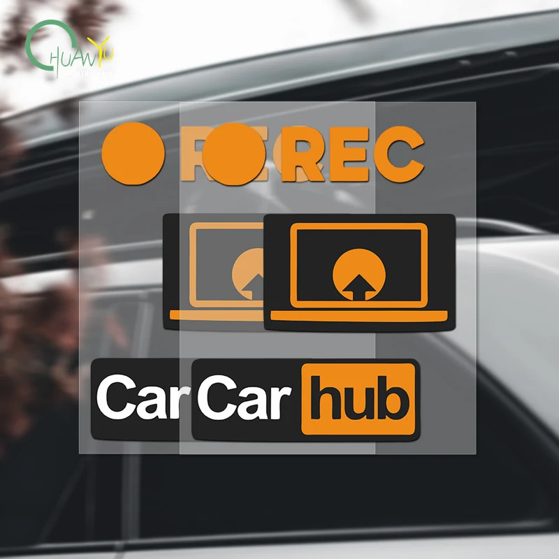 Creative short video opening REC funny connotation Car Hub car electric sticker body decoration car sticker