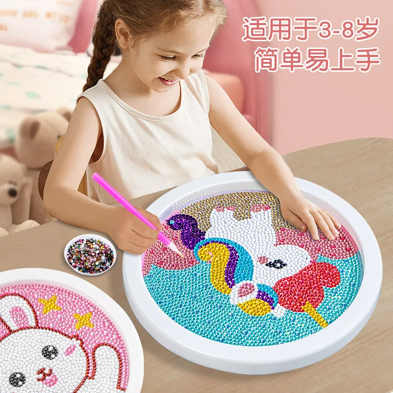 

Children's diamond stickers handmade DIY masonry paste crystal dot drill girls toys surprise gifts for children Handmade toys