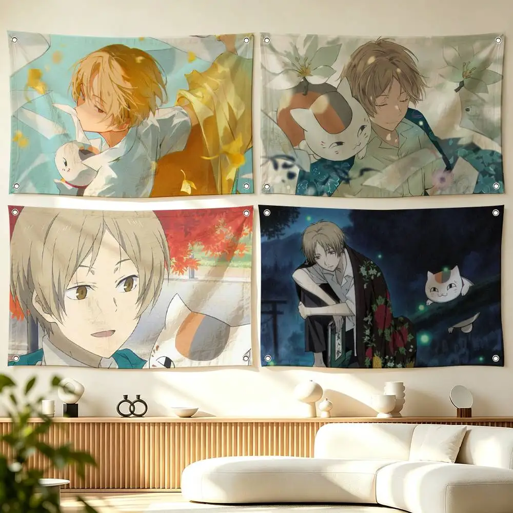 N-Natsume Book of Friends Anime  Flag Suitable For Party Club Outdoor Interior Wall Decoration Banner Fans Gift