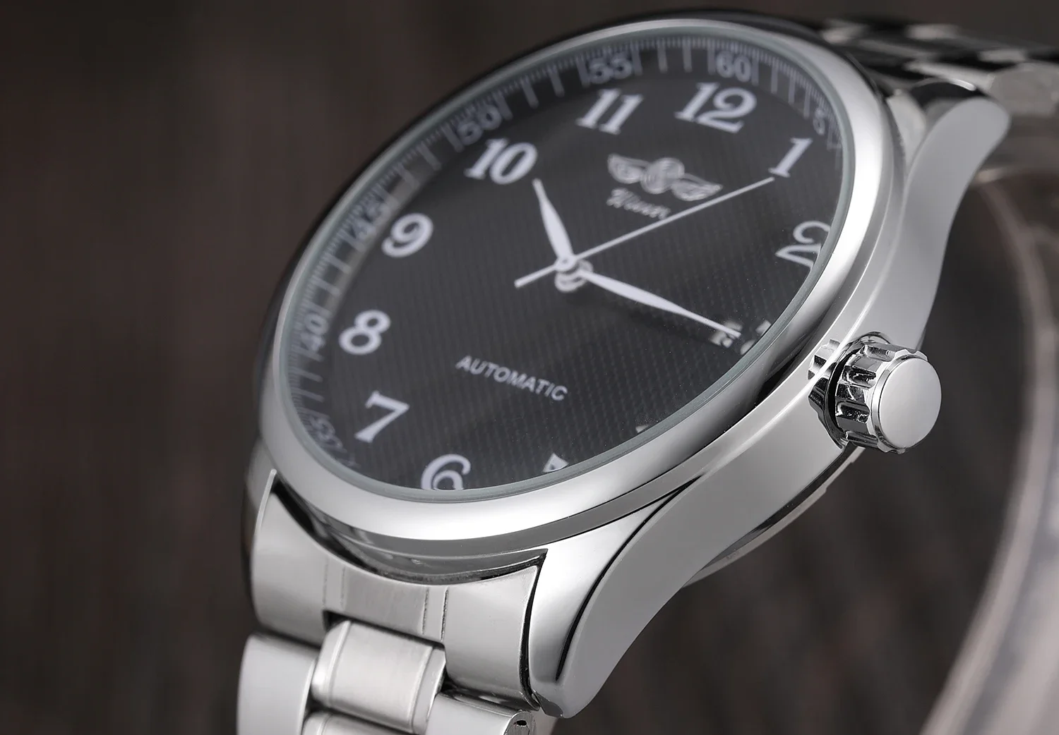 T-WINNER повседневные модные мужские автоматические механические часы с полым календарем, синие стрелки, дизайн, деловые наручные часы из нержавеющей стали