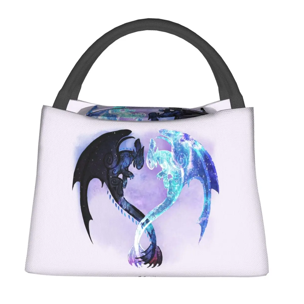 Dragon Heart Toothless And Light Fury Lunch Bags Insulated Bento Box Lunch Tote Picnic Bags Cooler Thermal Bag for Woman Work