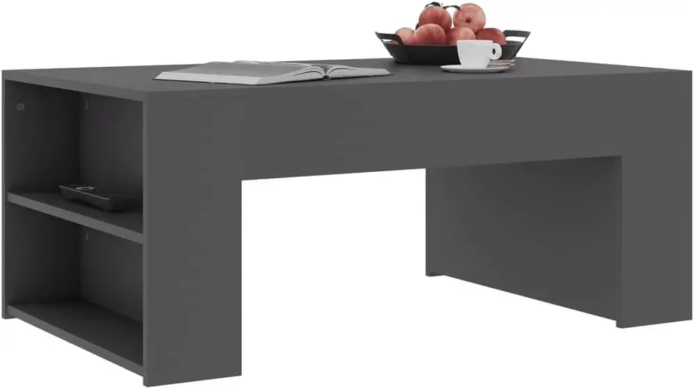 Coffee Table Cocktail Table Reading Table Wood Coffee Table Living Room Furniture Gray 39.4""X23.6""X16.5"" Engineered Wood