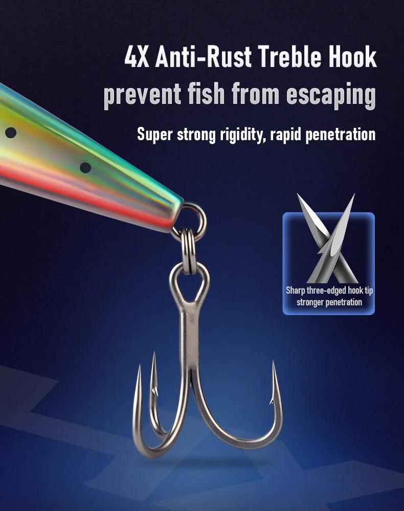 Kingdom Saltwater Minnow-Köder, 140 mm, 38 g, sinkender Draht, durch den Körper, langer Wurf, künstlicher Köder, Wobbler für Seebarsch, Jerkbait – Detail 7