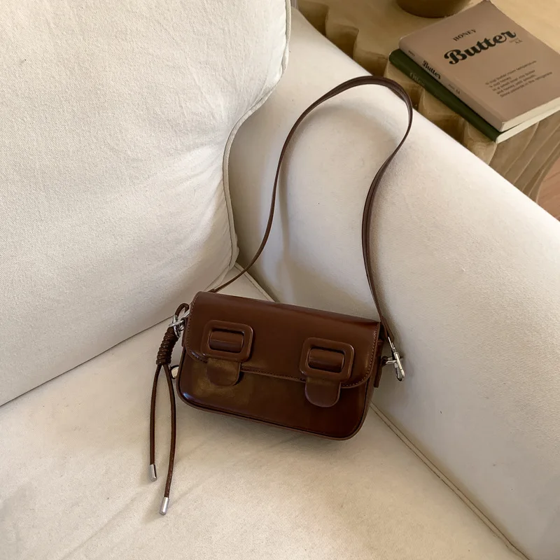 Vintage Small Square Bag Crossbody Bags for Women Shoulder Bags Simple Versatile Purse and Handbags Designer Bag Сумка Женская