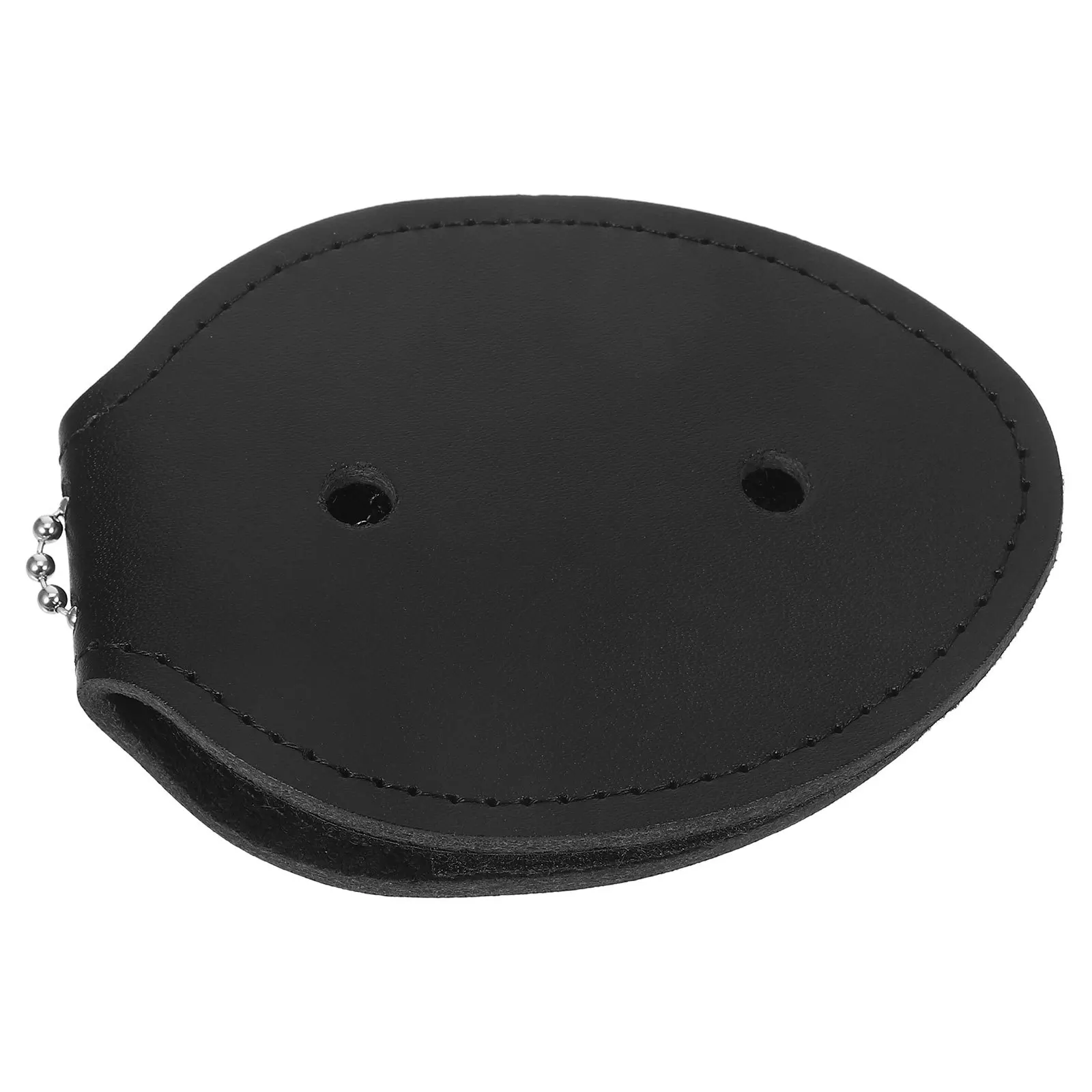 

1pcs Badge Holder Faux Universal Id Card Sleeve Case For Men Women Belt Chain Necklace Circular Badge Clip Vertical