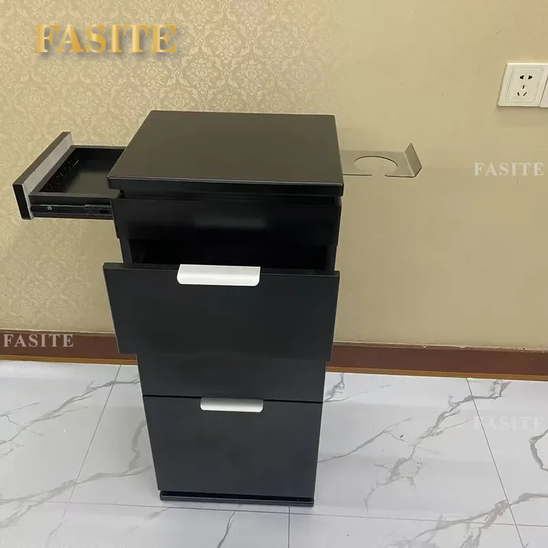 For Barber Shop Iron Tool Cabinet with Drawers Multifunctional Storage Unit Painted Finish Durable Organizer for