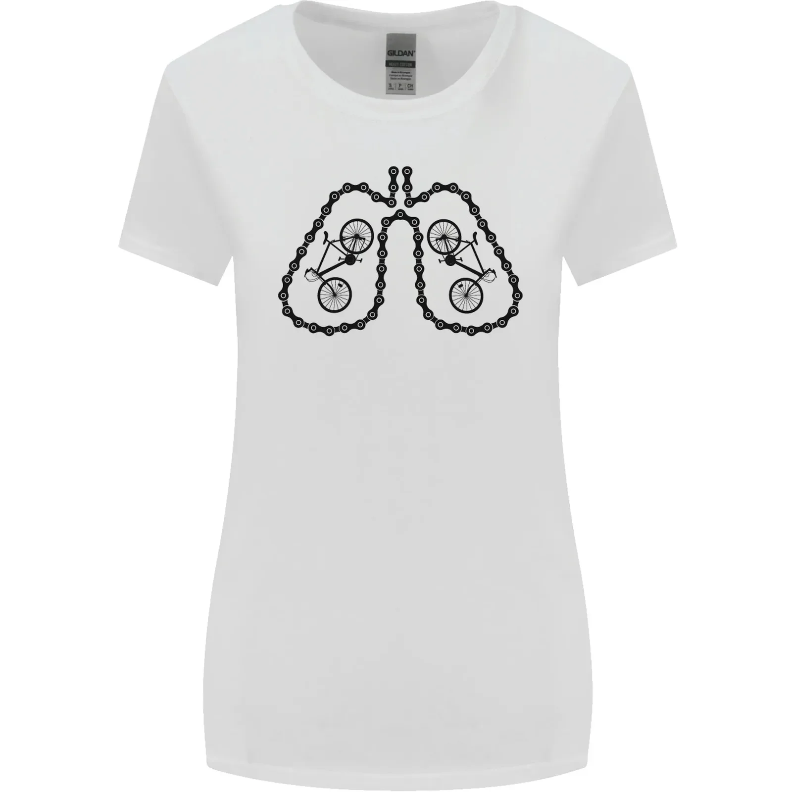 Bicycle Lungs Funny Cycling Bike Cyclist Womens Wider Cut T-Shirt