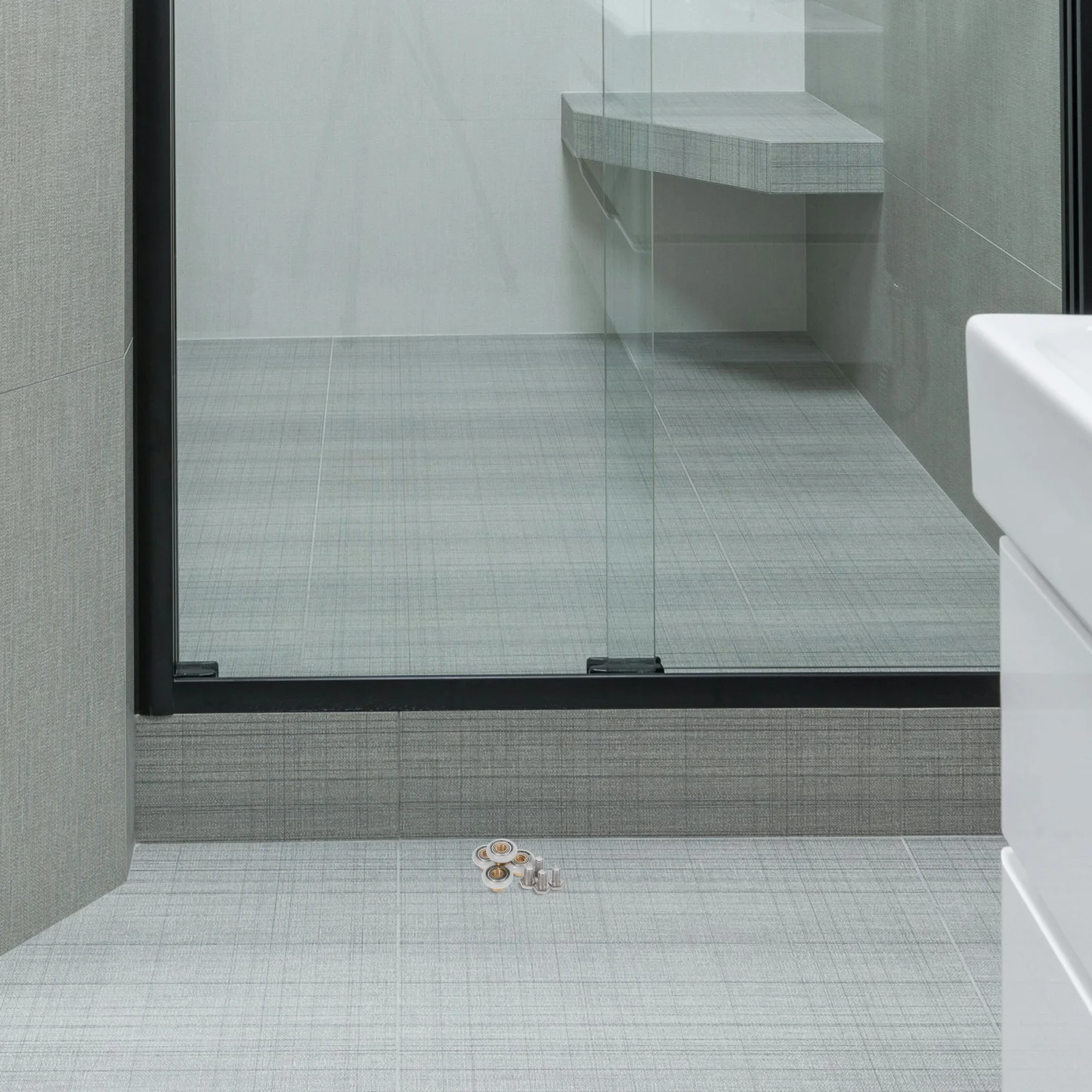 

4Pcs Sliding Glass Door Silent Pulley Bathroom Shower Room Smooth Quiet Roller Replacement Parts for Glass Doors
