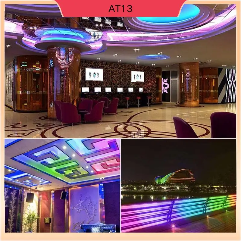 

AT13 10M RGB Light Strip 3528 600LED Flexible LED Strip Light With 44 Key Remote+Controller For Christmas Living Room Bedroom
