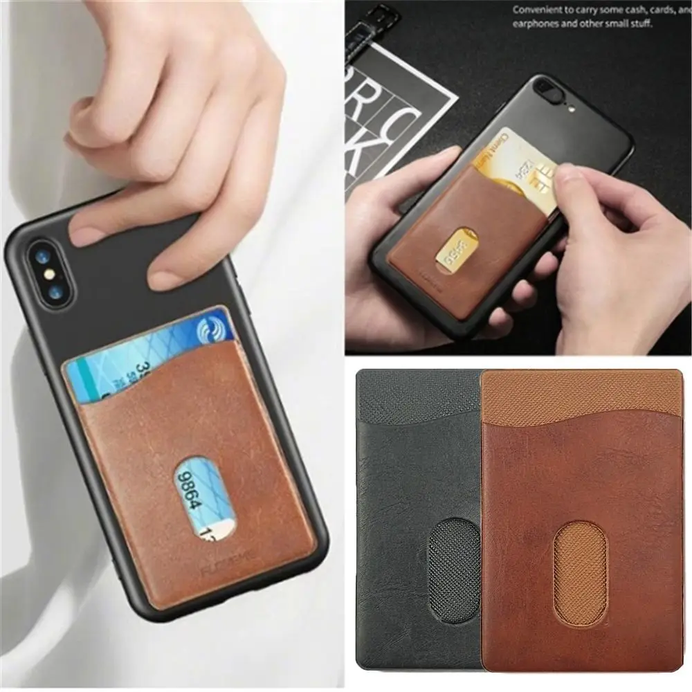 Universal Leather Adhesive Sticker Cellphone Pocket Wallet Case Bag Pouch Card Holder