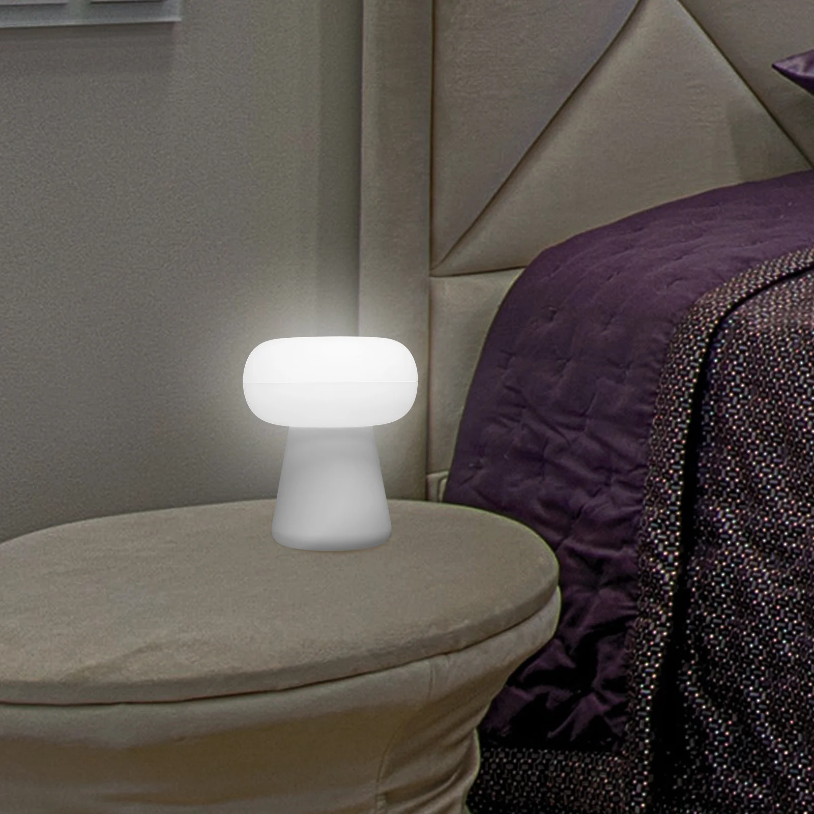 مجموعة واحدة من مصابيح LED الفاخرة للتحكم عن بعد، مادة ABS سهلة الاستخدام، مصباح بجانب السرير الأبيض لتزيين المنزل