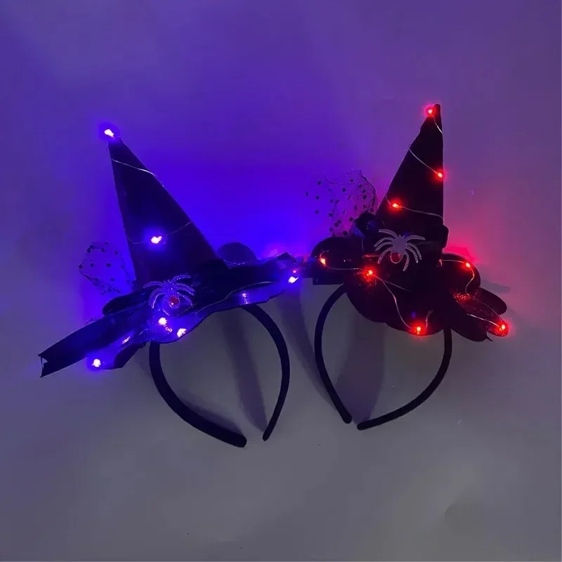 chapeu-de-bruxa-pontiagudo-com-luzes-led-para-o-halloween-faixa-de-cabeca-com-luzes-a-pilhas-ideal-para-apresentacoes-de-danca-chapeu-luminoso-tema-de-morcego-aranha-renda-decoracao-para-festivais