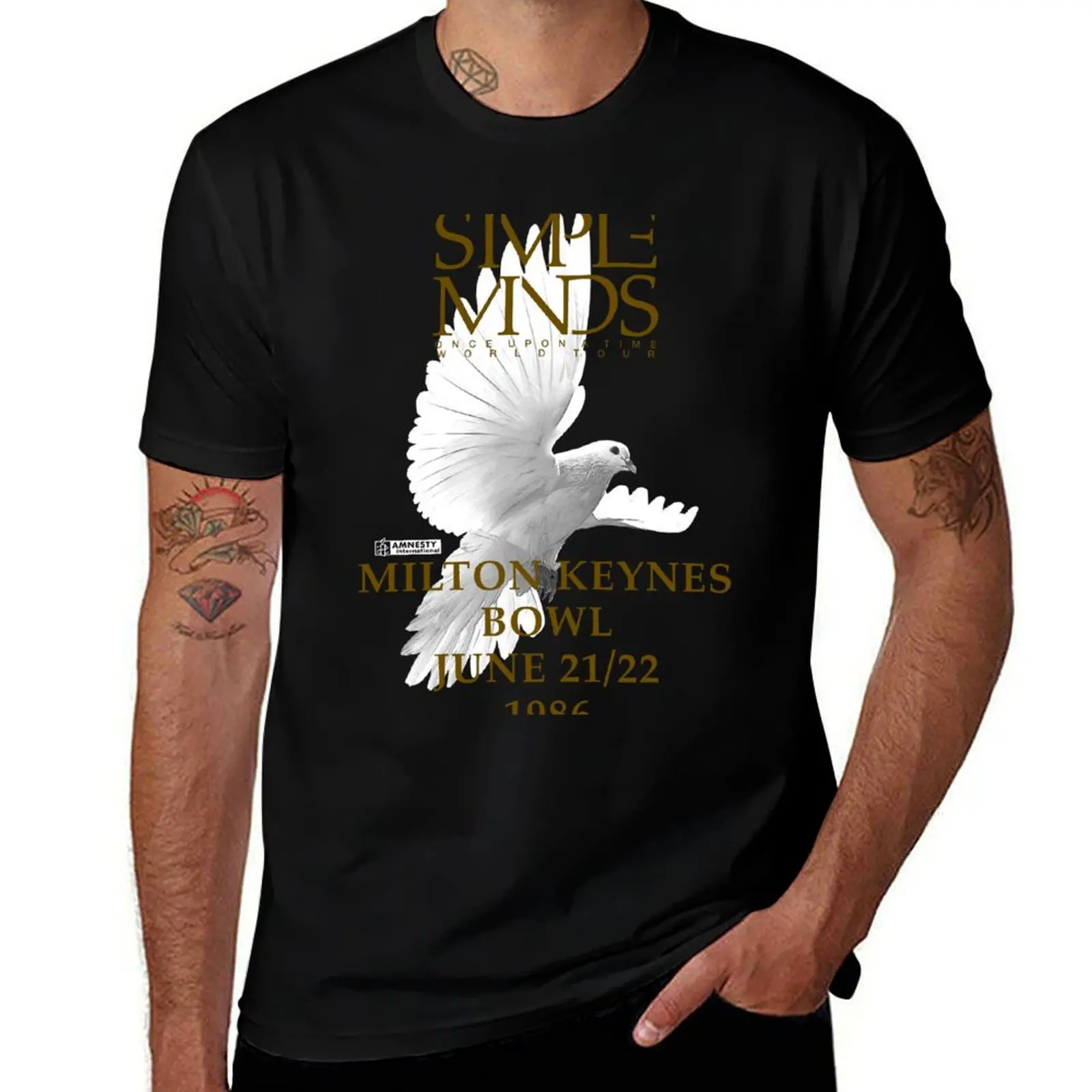 Simple Minds - Once Upon a Time - Milton Keynes T-Shirt Work Style Casual T-Shirt
