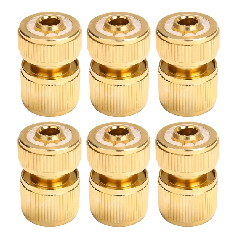 6Pcs Water Tap Hose Adaptor 1/2 Inch Pipe Connector Fitting Set Quick-Release Garden Hose Coupling Systems For Watering