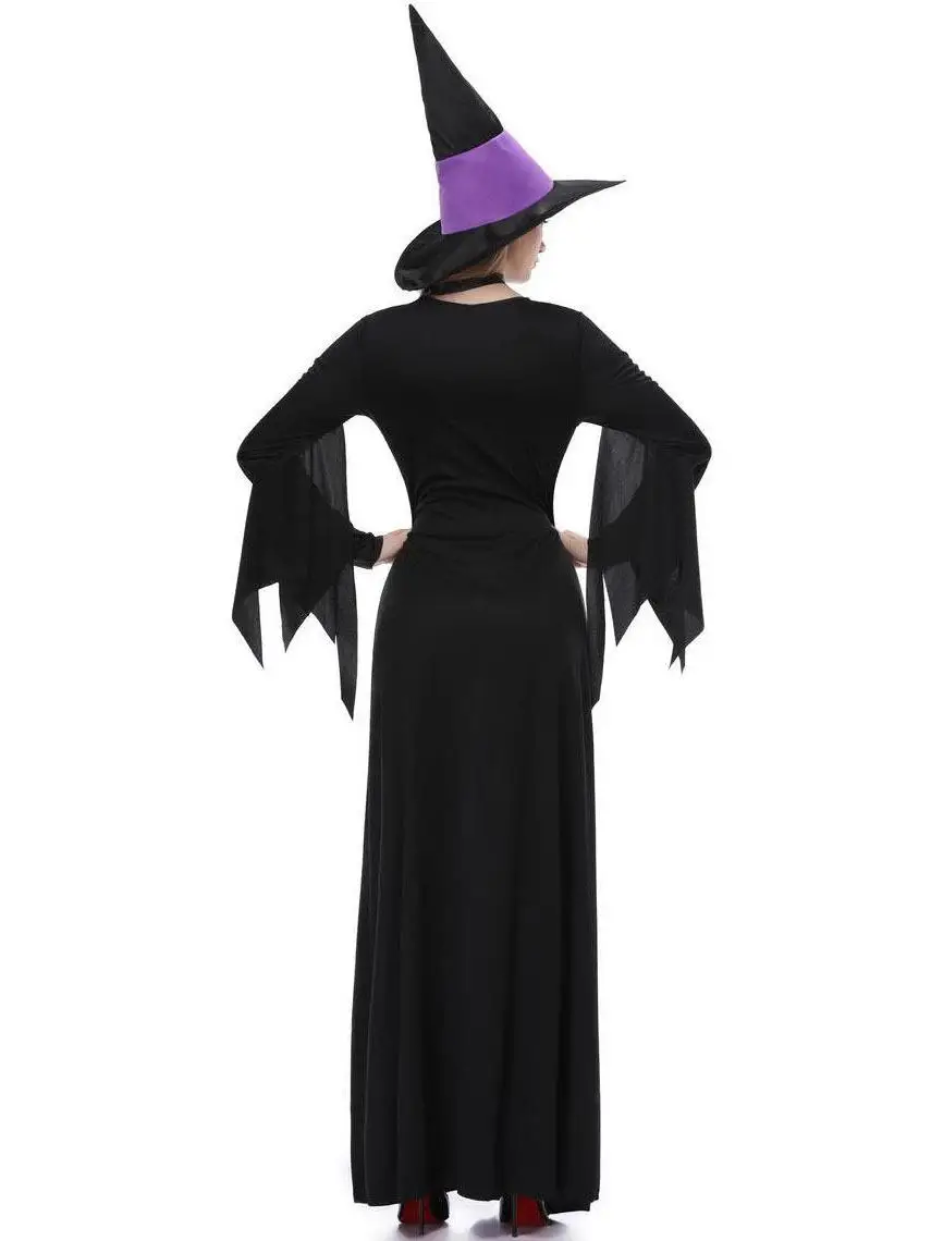 SXXL loween الساحرة الدكتور الأرجواني الأداء orm الدكتور المرأة زي المرحلة ارتداء التقليدية الصينية العرقية Faion